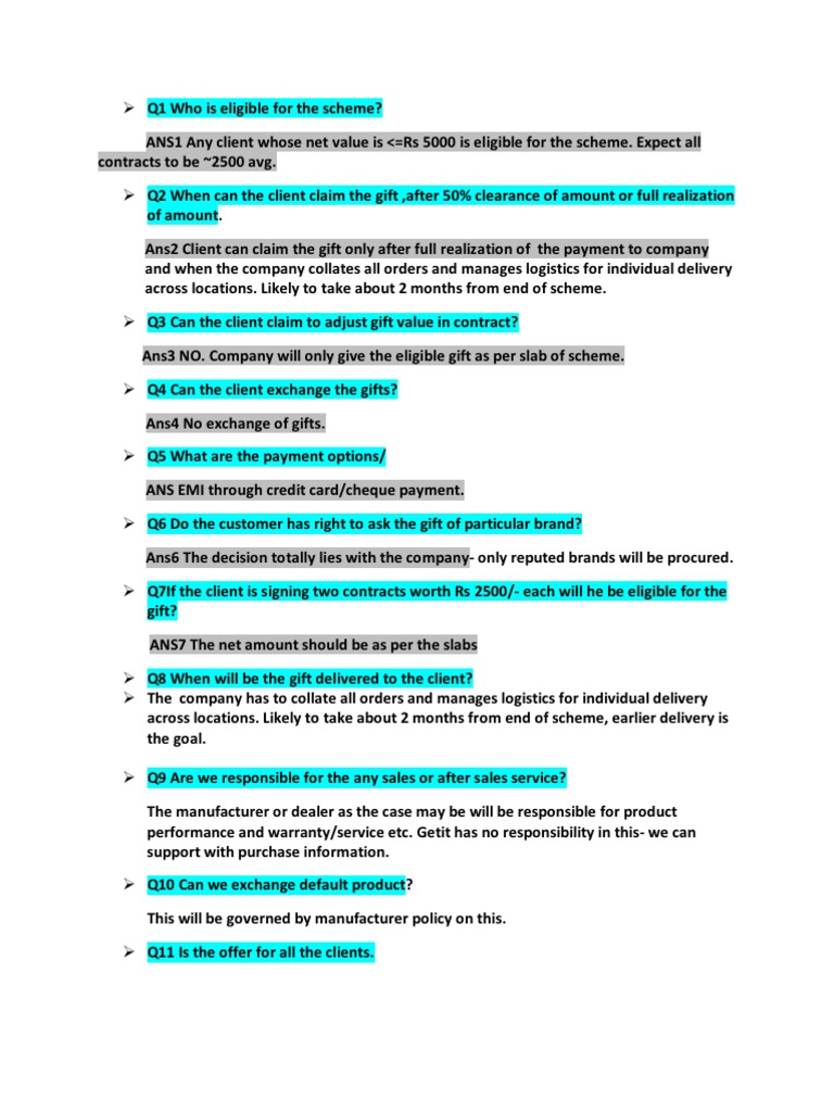 Faq Contest | PDF