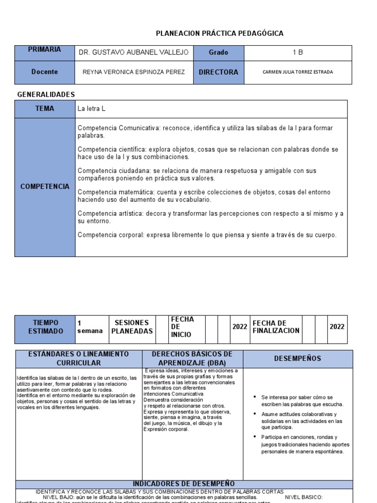 Plan L | PDF | Aprendizaje | Ciencia cognitiva
