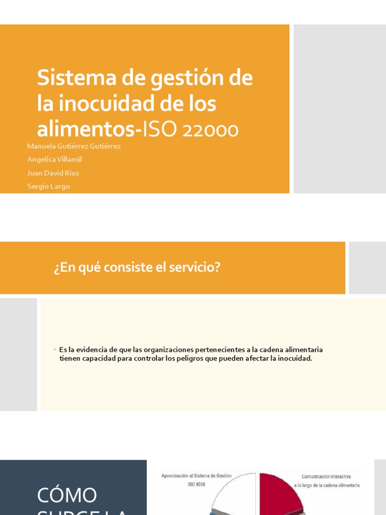 Gestión de Inocuidad Alimentaria ISO 22000 | PDF | Análisis de Riesgo y ...