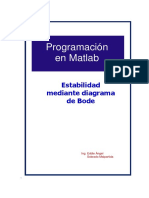 Programación en Matlab: Análisis de estabilidad mediante diagrama de Bode