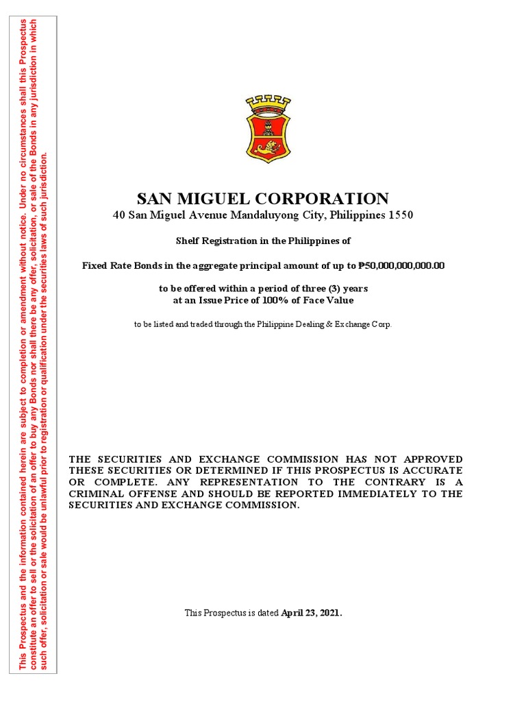 Preliminary Prospectus Shelf Registration of Fixed Rate Bonds PDF