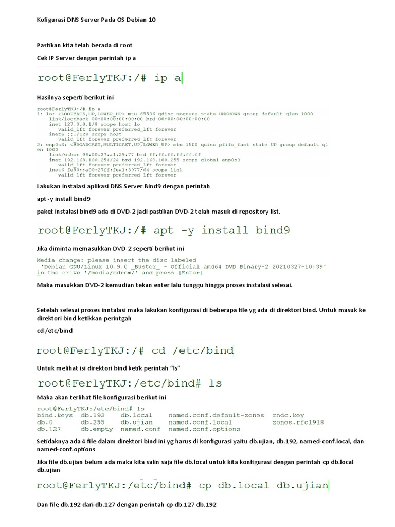 Kofigurasi dns server pada os debian 10 pdf