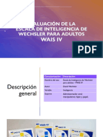 Evaluación de La Escala de Inteligencia de Wechsler Materia Clase 5401