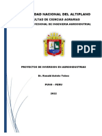 Proyectos de inversión en agroindustrias