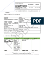 Datos Generales de La Unidad de Servicio / Unidad Comunitaria de Atención