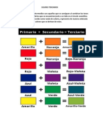 Colores terciarios: combinaciones de primarios y secundarios