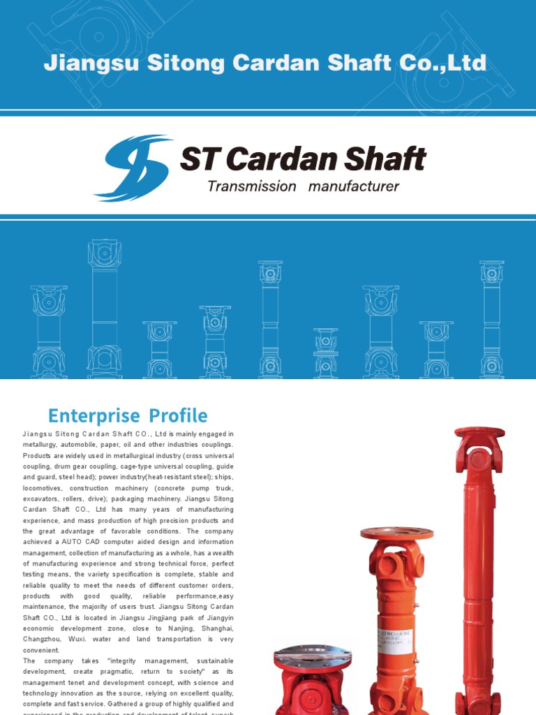 Cardan Shaft Product Catalogue | PDF | Mechanical Engineering ...