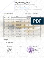 Rapot Tahfidz Cetak