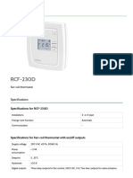 RCF-230D, Fan-coil Thermostat With On_off Outputs - Regin