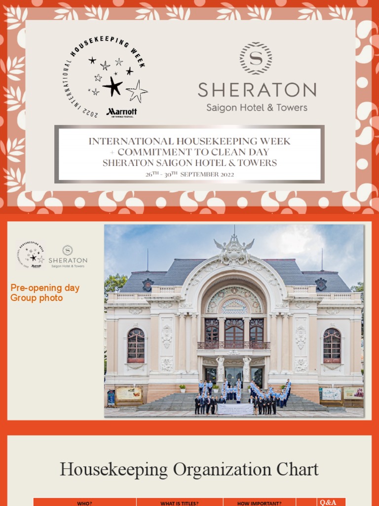 International Housekeeping Week 2022 PDF Housekeeping Domestic Life