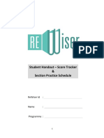 Student Handout - Score Tracker & Section Practice Schedule: Rewiser Id