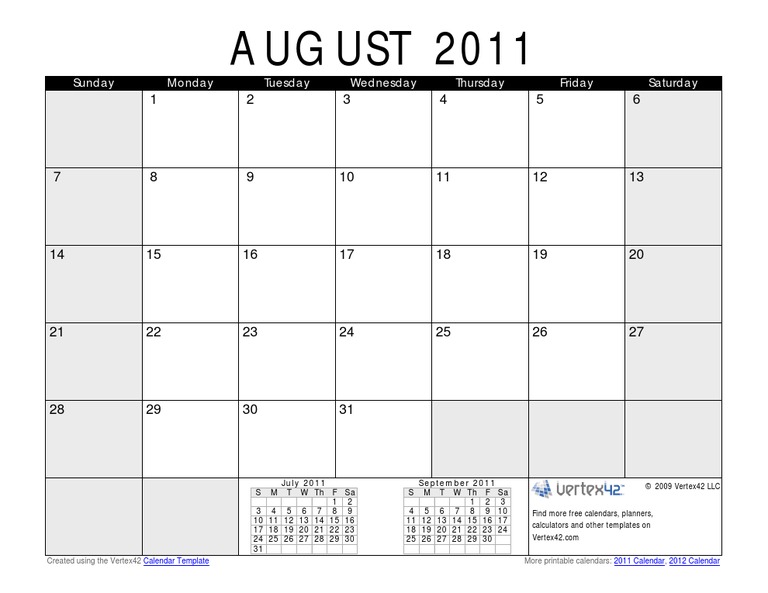 August 2011 Calendar | PDF | Language Arts & Discipline | Art