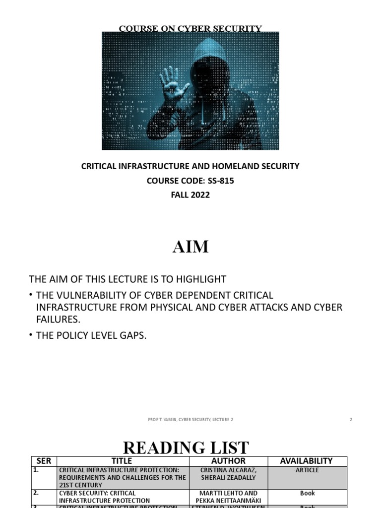 Critical Infrastructure | PDF | Computer Security | Security