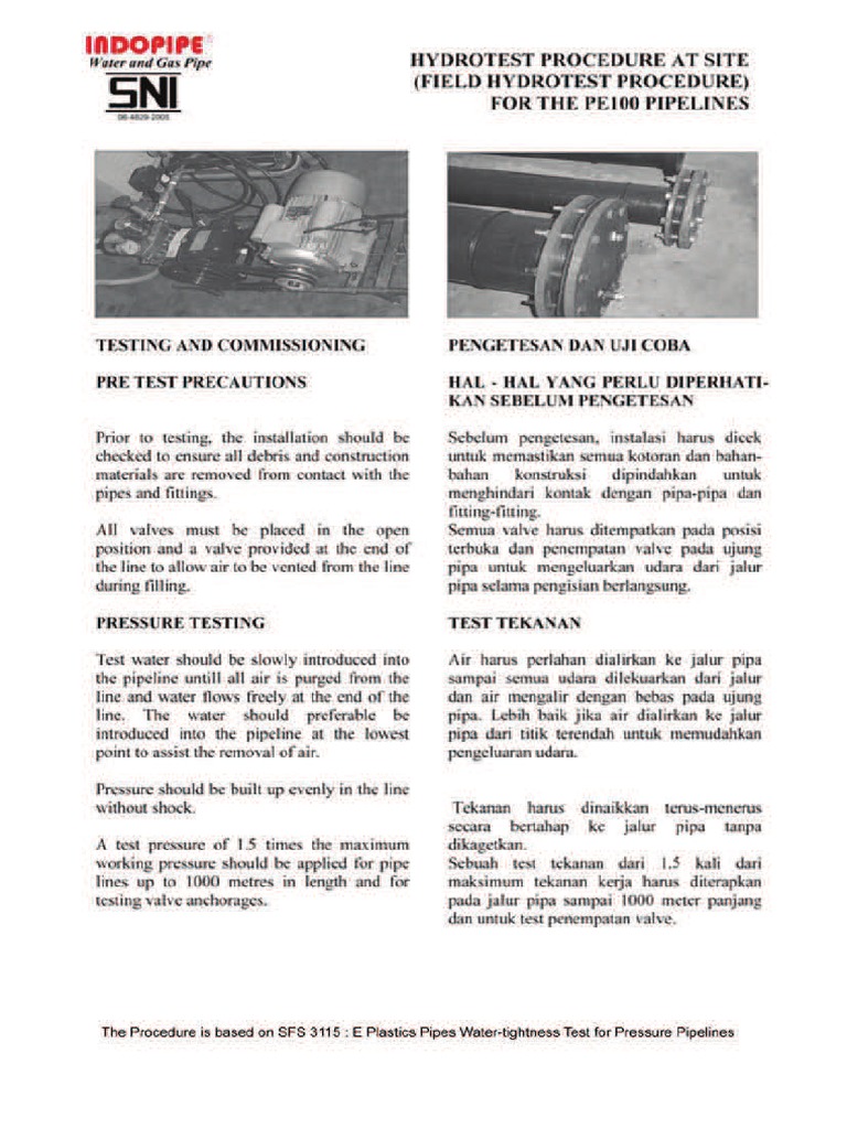 Field Hydrotest Procedure PDF