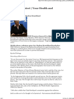 WHO Director-General Gro Harlem Brundtland & Cellphone Problems