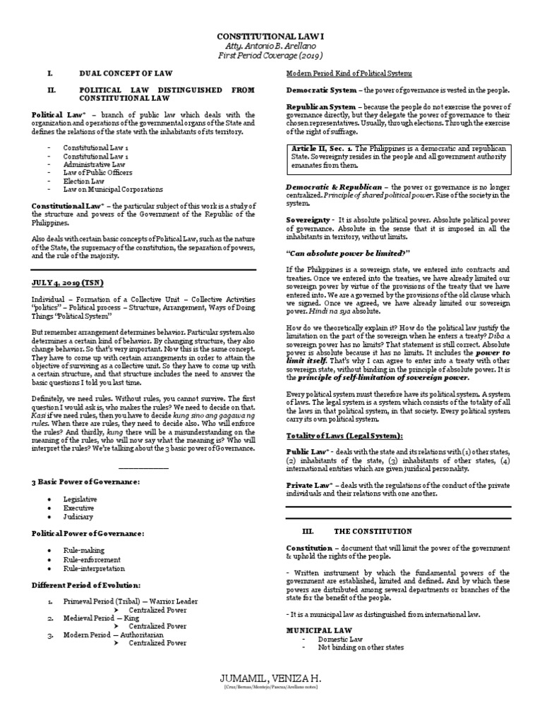 Overview of Philippine Constitutional Law | PDF | Initiative ...