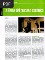 La llama del proceso escénico
