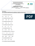 Examen de matemáticas para tercer grado de secundaria técnica