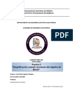 "Simplificación Usando Teoremas Del Álgebra de Boole": Tecnológico Nacional de México Instituto Tecnologico de Morelia