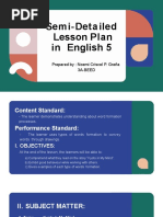 Semi Detailed Lesson Plan in English 5 Grenanoemi Criscel P. Beed3a