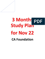 Study Plan For CA Foundation Dec 22