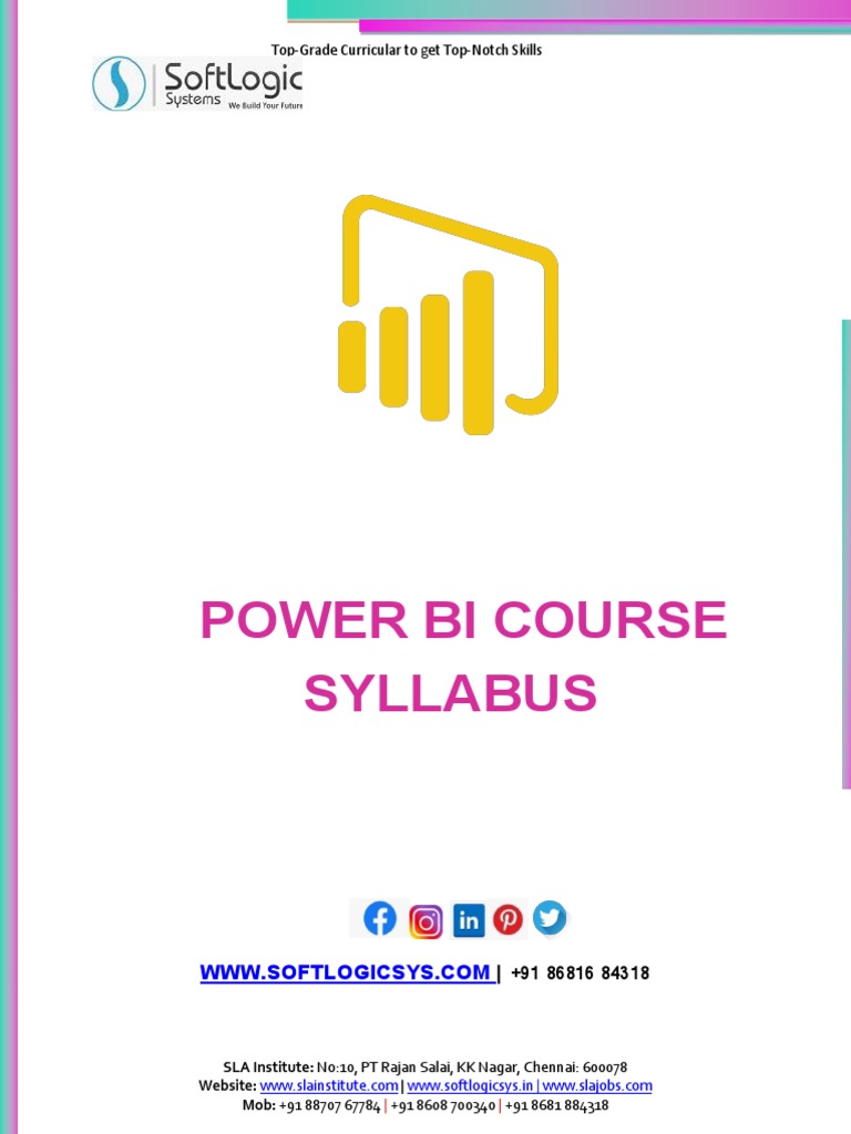 Power bi course syllabus123 download free pdf software development