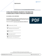 A Rolling Horizon Heuristic For Reactive Scheduling of Batch Process Operations