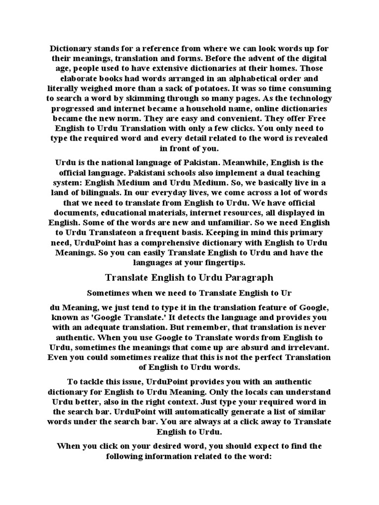 Dictionary Stands For A Reference From Where We Can Look Words Up For