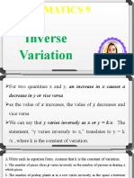 Q2 L3 - Inverse Variation