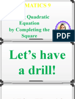 Solving Quadratic Eq. by Completing The Square