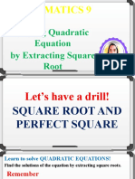 Solving Quadratic Eq. by Extracting Square Root