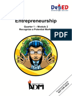Pdfcoffee.com Signed Off Entrepreneurship12q1 Mod2 Recognize a Potential Market v3 PDF Free