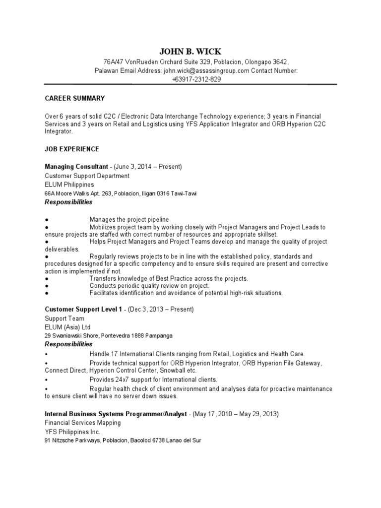 Sample resume 101 pdf ibm db2 computer science