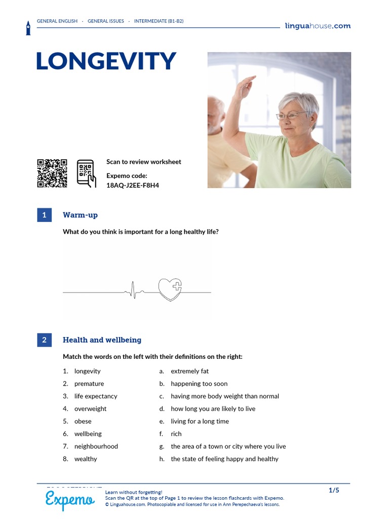 Longevity British English Teacher Ver2 Pdf Obesity Diet Nutrition
