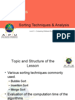 Lecture-04 05 - Sorting Techniques Analysis