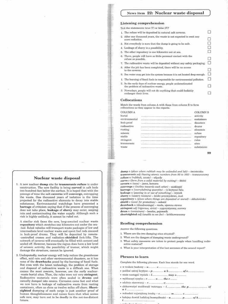 HN1 U2223 Nuclear Waste Disposal, Toxic Waste Disposal PDF