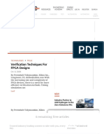 Verification techniques of FPGA designs