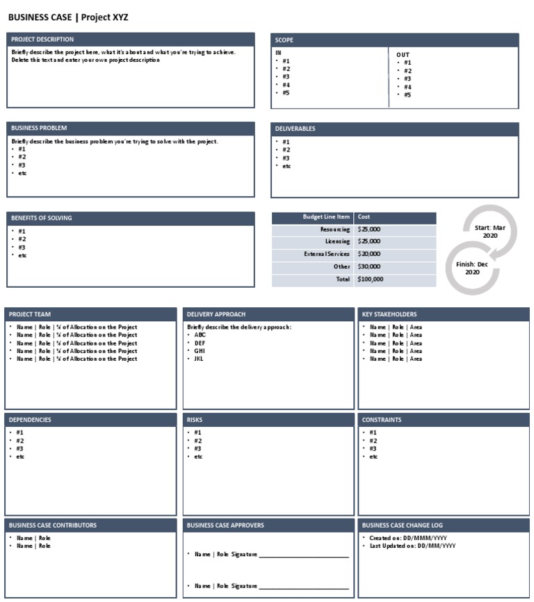 Agile Business Case Template 1 PDF Business Computing Agile Business Case Template 1 PDF Business Computing