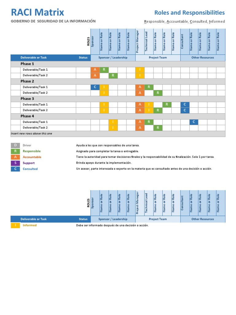 Cira Raci Matrix | PDF | Project Management | Spreadsheet