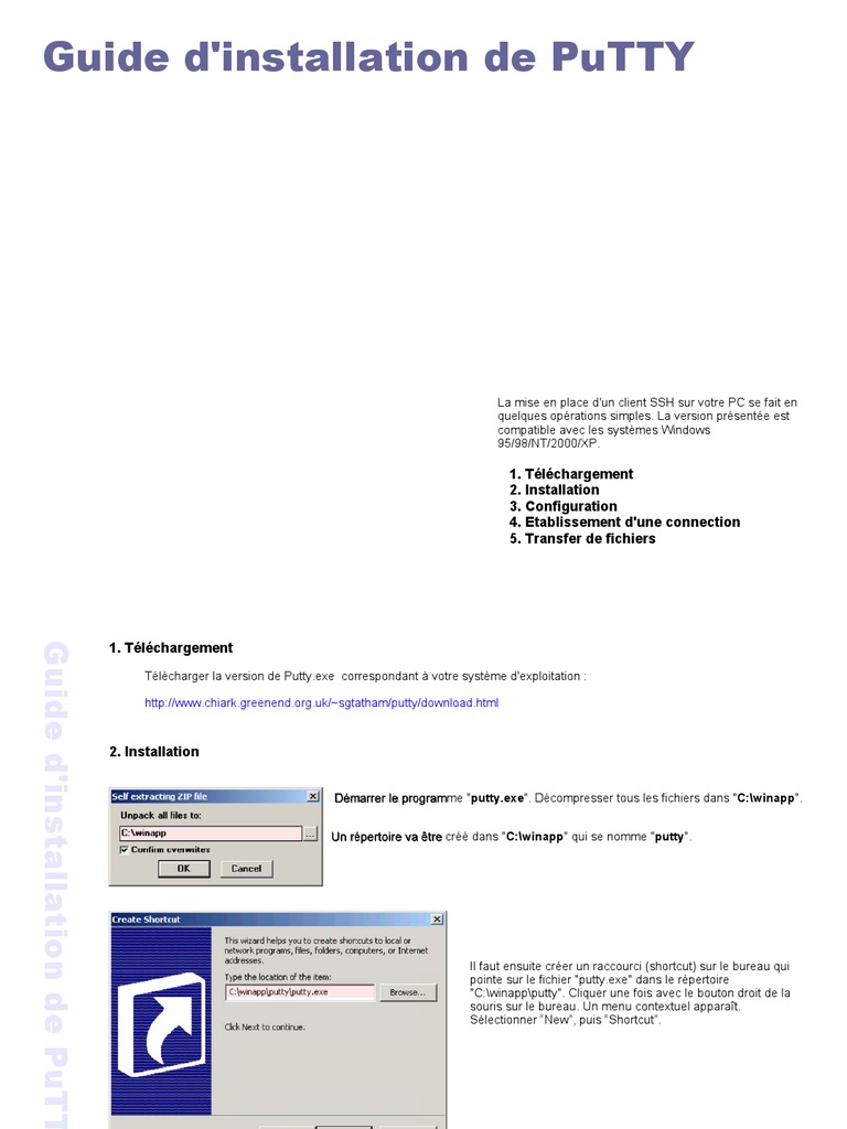 Guide d'installation de PuTTY en français | PDF | Jeux et activités ...