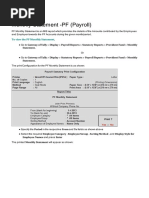 Monthly Statement PF Payroll