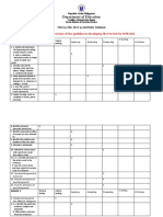 Revised Tos To Be Followed in Developing The Pre Test in Mother Tongue