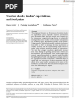 American J Agri Economics - 2021 - Letta - Weather Shocks Traders Expectations and Food Prices