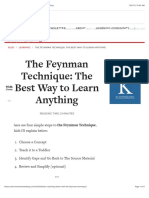 The Feynman Technique The Best Way To Learn Anything