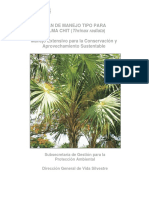 PLAN de MANEJO TIPO PARA PALMA CHIT (Thrinax Radiata) Manejo Extensivo para La Conservación y Aprovechamiento Sustentable