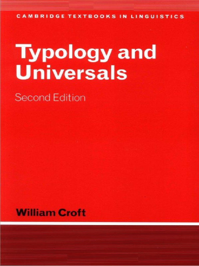 Croft Typology and Universals Cambridge | PDF