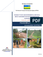 Rwanda Feeder Roads Feasibility Study and EIA Report for Gisagara District
