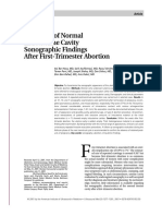 Spectrum of Normal Intrauterine Cavity Sonographic Findings After First-Trimester Abortion