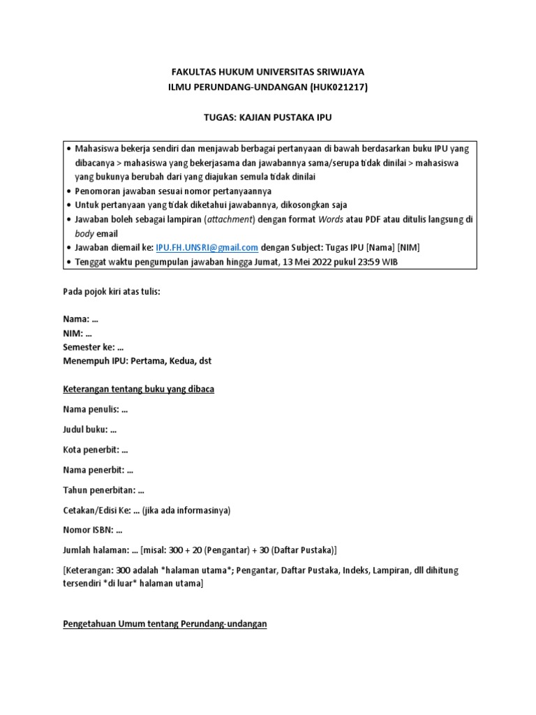 Tugas IPU (Kajian Pustaka) | PDF
