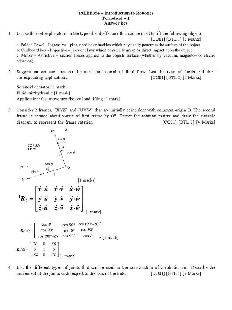 19EEE354 - P1 - Key | Download Free PDF | Electric Motor | Rotation